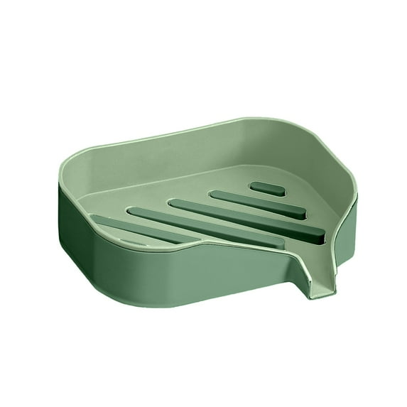Double Layer Wall Mounted Soap Rack With Drainage Non Drilling Suction Cup Installation Durable Rust Free Plastic