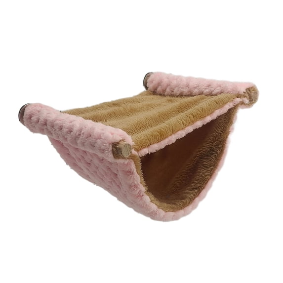 Double Layer Warm Pet Hammock Bed for Small Animals,Soft Hanging Sleeping Bag for Guinea Pig Ferret Squirrel Hamster,Cage Accessory for Playing Resting