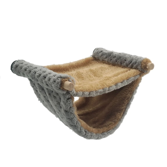 Double Layer Warm Pet Hammock Bed for Small Animals,Soft Hanging Sleeping Bag for Guinea Pig Ferret Squirrel Hamster,Cage Accessory for Playing Resting
