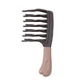 thumbnail image 1 of Double Layer Wavy Teeth Detangling Comb for Curly Hair Scalp Massage Styling Tool with Ergonomic Handle, 1 of 4