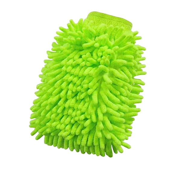 Double Layer Wool Blend Vehicle Wash Mitts Dust Absorption Ergonomic Design Safe For Paint Glass Trim