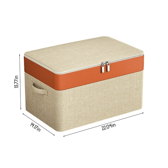 Double Layer Zipper Storage Bag, Portable Wardrobe Organizer, Large Foldable Dustproof Bag for Clothes, Winter Quilt and Bedding Storage