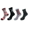 thumbnail image 1 of Double Layer and Feather Yarn Home Socks - 4 Prs - Assortment H, 1 of 1