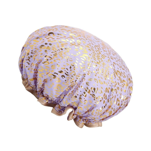 Double Layered Bath Caps For Women With Waterproof Elastic Shower Caps Adjustable Design For Shower And Spa