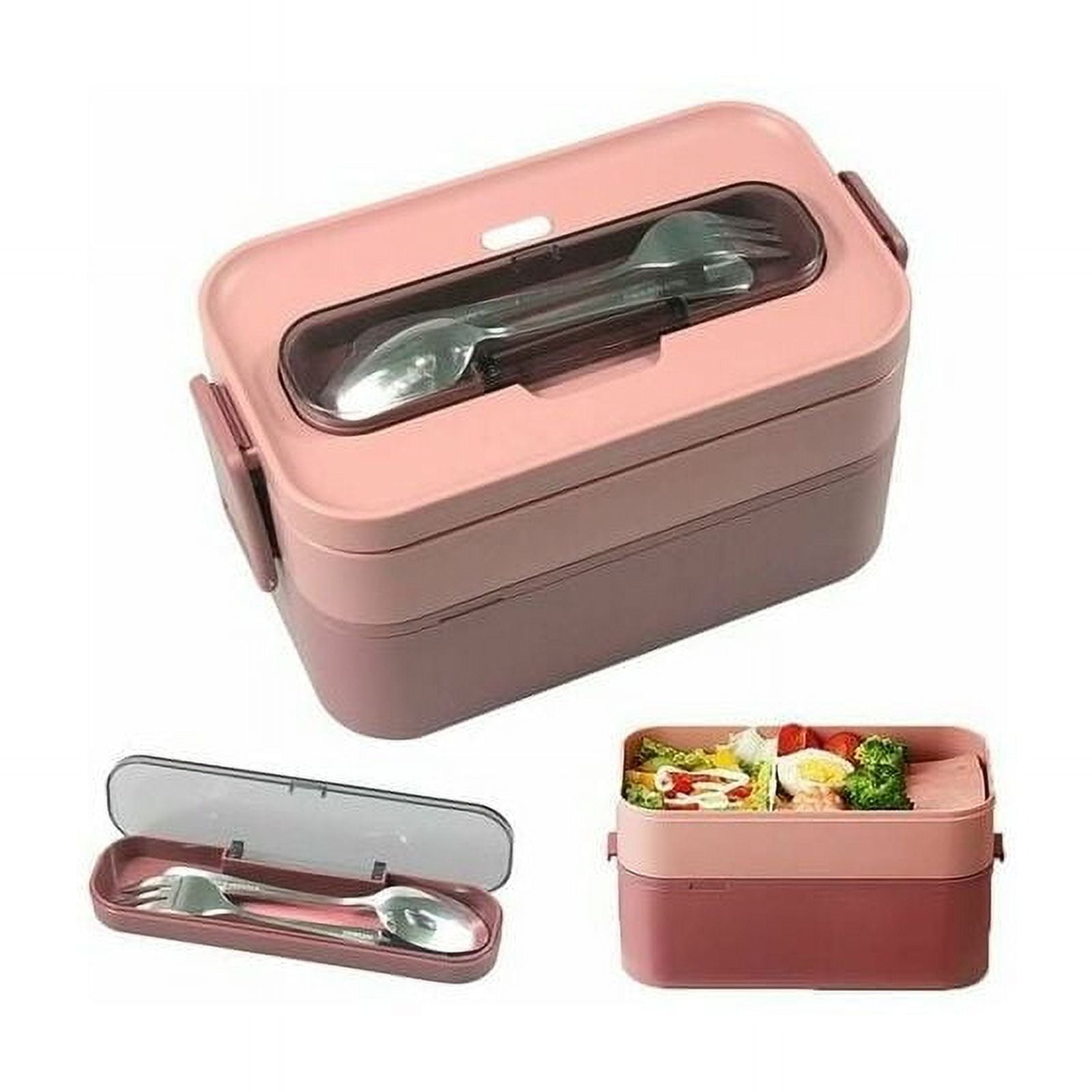 Stylish Bento Boxes, 1600ml Red Lunch Containers With Removable Partition, Thickened Sealing Strip For Leak-Proof Meals, Portable And Microwave Safe