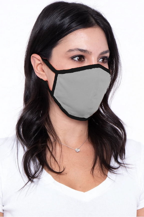 Double Layered Face Mask Reversible Washable Mouth Mask Light-Grey