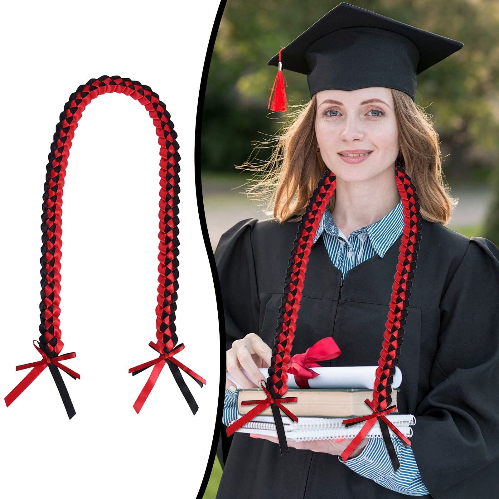 Honors Ribbon Graduation Double Layered Graduation Ribbon Honor Cord, Woven Braided Hanging Rope ...