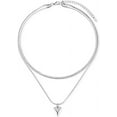 thumbnail image 1 of Double Layered Heart Pendant Choker Necklaces for Women Stainless Steel Snake Chain Necklace Y2k Layering Stacked Necklace Jewelry, 1 of 6