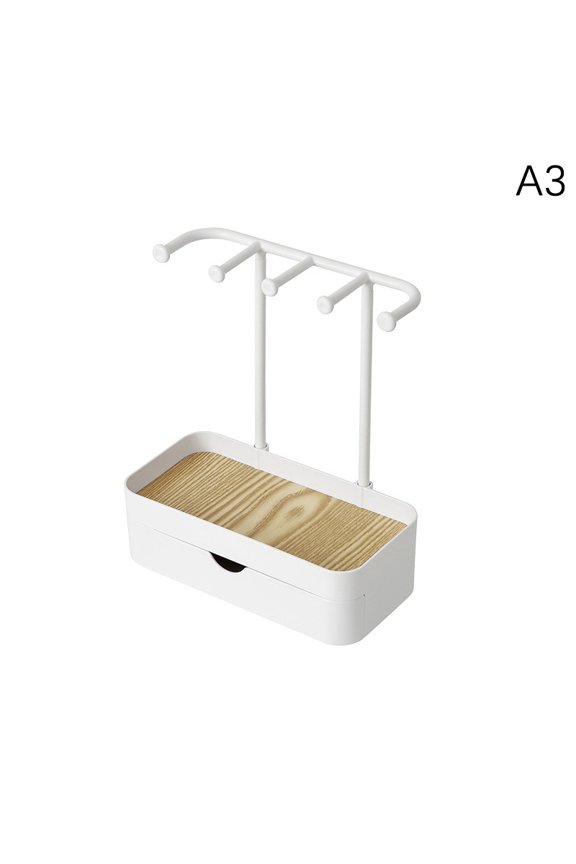 Double Layered With Drawers Earring Display Rack Necklace Ring Storage Organizer Rack Jewelry Hanger Holder Organizer Rack Tray