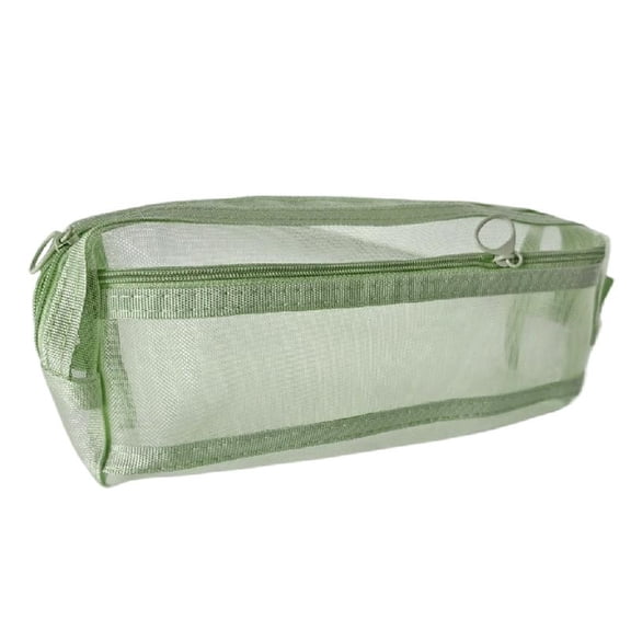 Double Layers Mesh Pencil Case Pen Bag Large Capacity Pen Case Pencil Pouch Clear Pencil Bag Desk Organizers for Student
