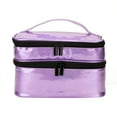 thumbnail image 1 of Double Layers Nail Polish Organizer Make Up Bag Manicure Accessories Holder Portable Makeup Access, 1 of 8