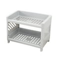 thumbnail image 1 of KALLORY Tableware Storage Shelf Rack Grey 1Pack 9.6*5.9*7.3in, 1 of 6