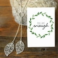 thumbnail image 1 of Double Leaf Silver Colored Necklace by Lifebeats, 1 of 7