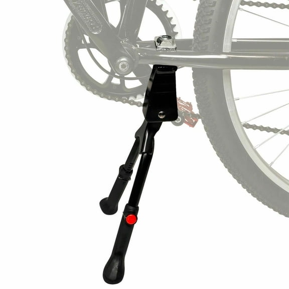 Double Leg Bike Kickstand with Adjustable Height Reinforced Foot for Mountain and Road Bikes