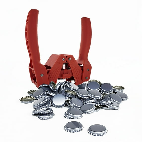 Double Lever Capper with Silver Crown Oxygen Barrier Beer Bottle Caps