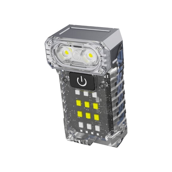 Double Light Source LED Work Light Rechargeable Flashlight Keychain Light