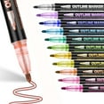 thumbnail image 1 of Double Line Outline Marker Pens Set for Guest Book, Glass, Wood, Plastic, and Stone Painting, 1 of 6