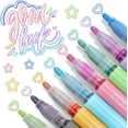 thumbnail image 1 of Shimmer Marker Set for Crafting, Double Line Outline Pens for Vivid Color Creativity, Quick-Drying Self-Outline Metallic Markers for Wide Application, Perfect for DIY Card Guest, 1 of 7