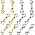 thumbnail image 1 of Double Lobster Clasp Extender 12Pcs Double Claw Connector with Rings for Women(Gold and Silver), 1 of 4