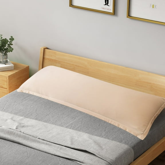 Double Long Pillowcase Pillow Core Cover, Linen Washed Texture, Timeless Aesthetic Style, Enhances Sleep Comfort, Ed Pattern, Durable Cotton Fabric, Soft Feels Material, Bedroom Decor Usage
