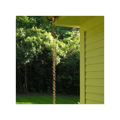 double loop copper rain chain