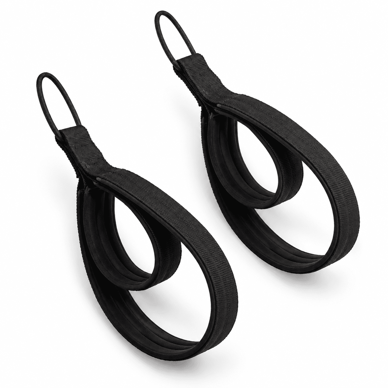 Double Loop Pilates Straps for Reformers and Tables, Black with Strap ...