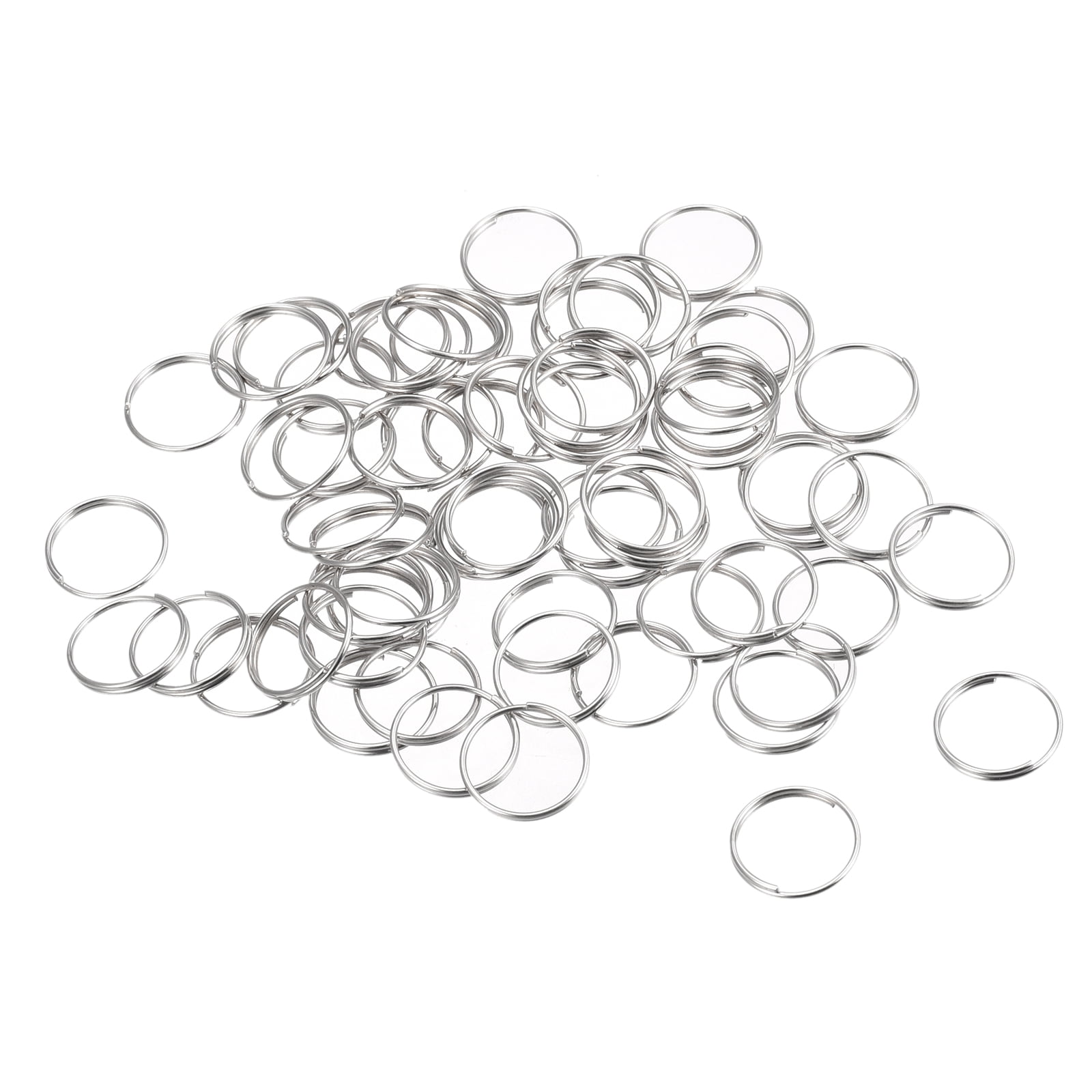 Double Loops Split Rings, 8mm Small Round Key Ring Parts for DIY Crafts  Making, Silver Tone 48Pcs
