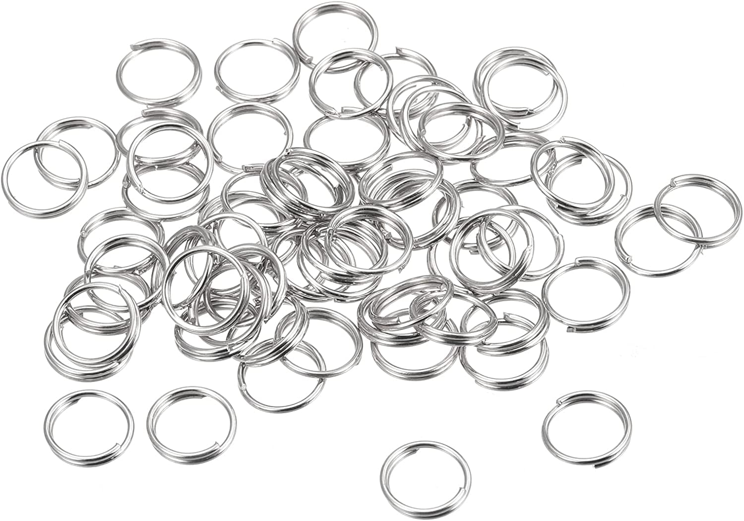 8mm Double Loop Jump Rings 100pcs Silver Plated Double Loop Bulk Jump Rings  Jewelry Supplies Jewelry Making Supplies 