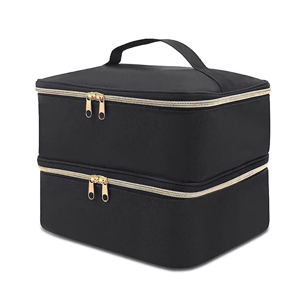 Double Luggage Storage Nail Polish Organizer Suitcase & Nail Lamp