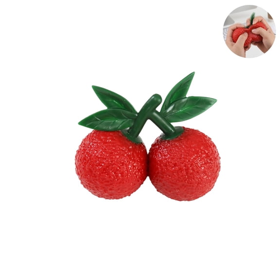 Double Lychee Soft Fidget Toy, Realistic Fruit Shape Slow Rising Stress Relief Squeeze Toy, Cute Lychee Sensory Soft Toy for Adults Kids Anxiety Relief Desktop Decor