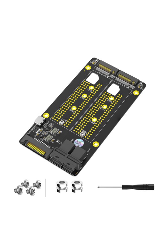 Double M.2 NVMe Solid Disk to Two SFF 8643 Converter Fast For Multiple Form Factors 2230/2242/2260/2280 Solid Disk Expansion