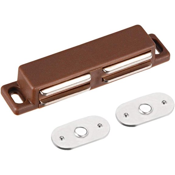 Double Magnetic Catch Latch In Closures PP Brown for Cabinet Door Shutter