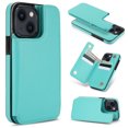 thumbnail image 1 of Double Magnetic Clasp Case for iPhone 15, Lychee Grain Design Leather Detachable 2-In-1 Wallet Case, Support Wireless Charging Kickstand Card Credit Holder RFID Blocking Cover,Green, 1 of 11