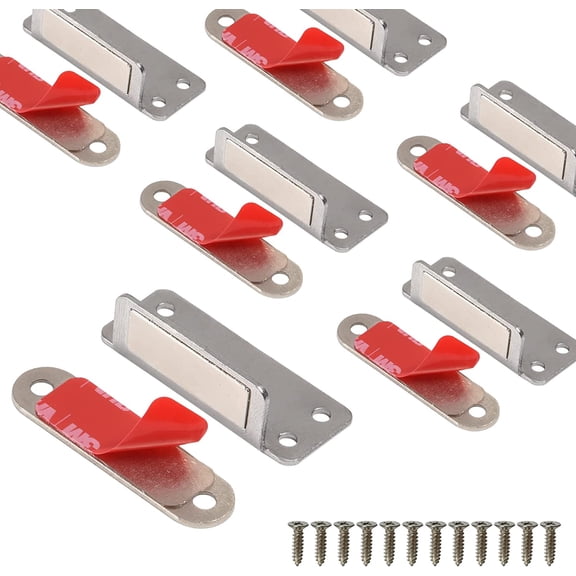 Double Magnetic Door Catch60lb Stainless Steel Cabinet Door Magnets with Strong Magnetic for Kitchen Cupboard Wardrobe Closet Cabinet Door Drawer Latch (6Pack)