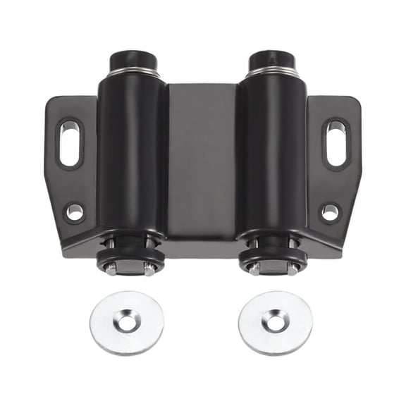 Unique Bargains Double Magnetic Touch Catch Latch Plastic PE Black for Furniture Door Shutter 2Pcs