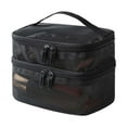 thumbnail image 1 of Double Mesh Makeup Bag for Women Large Capacity Toiletry Cosmetic Storage Travel Organizer Portable Durable 2024, 1 of 2