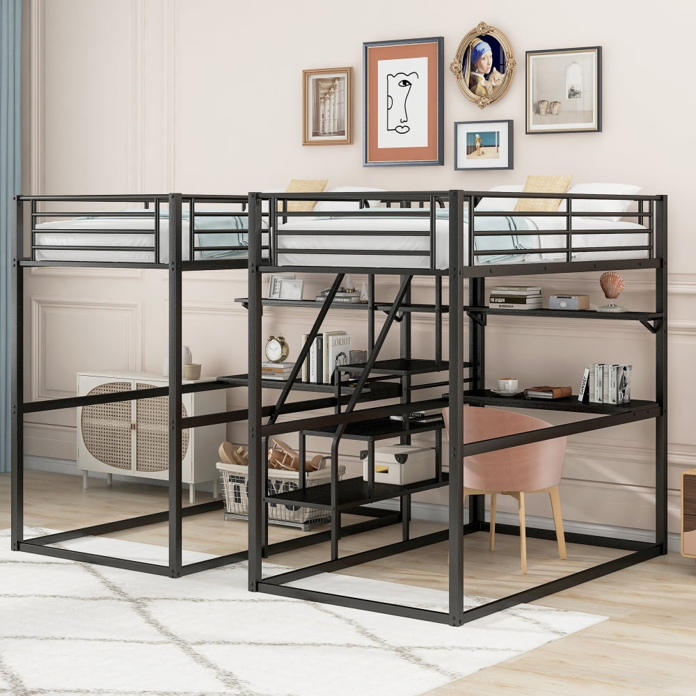 Metal double high sleeper on sale bed frame