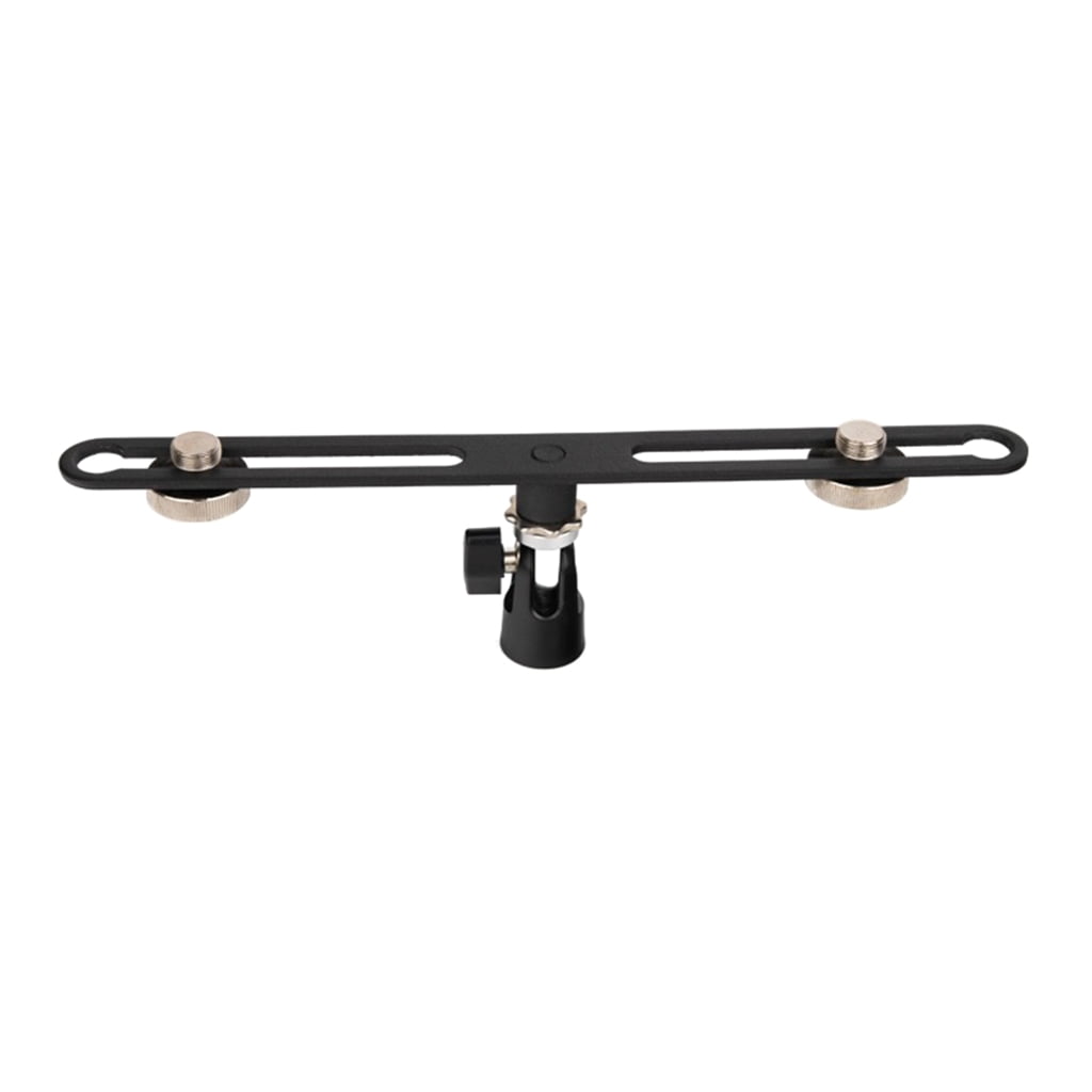 Double Mic Mount Rod with 5/8Inch Thread Suitable for Most Microphone Stands Boom Arms , Resistance
