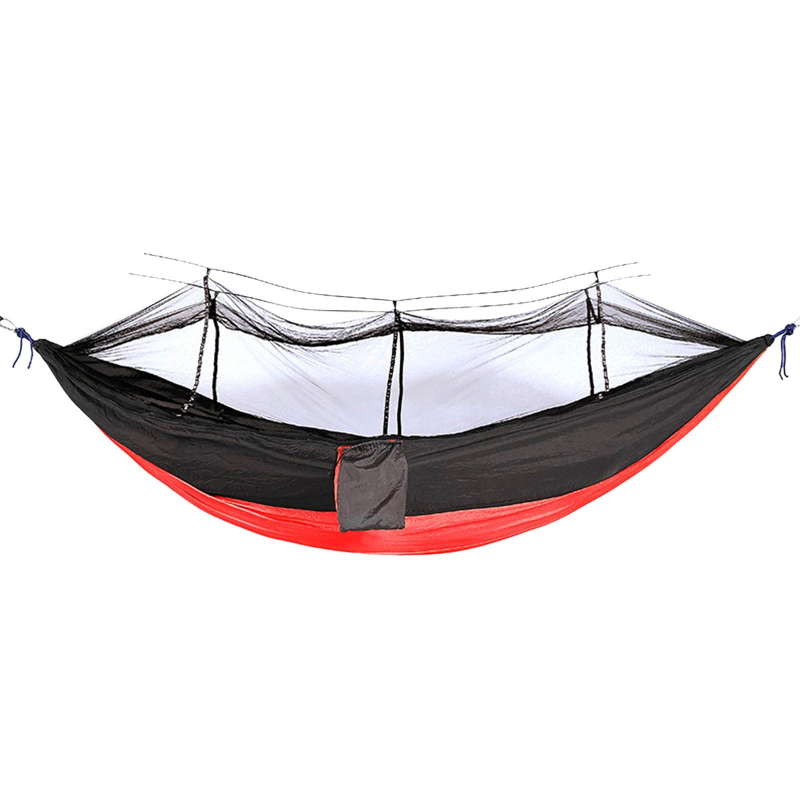 Double Mosquito Net Camping Hammock | 210T Parachute Nylon | Outdoor Tent for Two | Lightweight Portable | Bug & Insect Protection | 660lb Support | 8.5x4.6ft | Straps & Carabiners Included