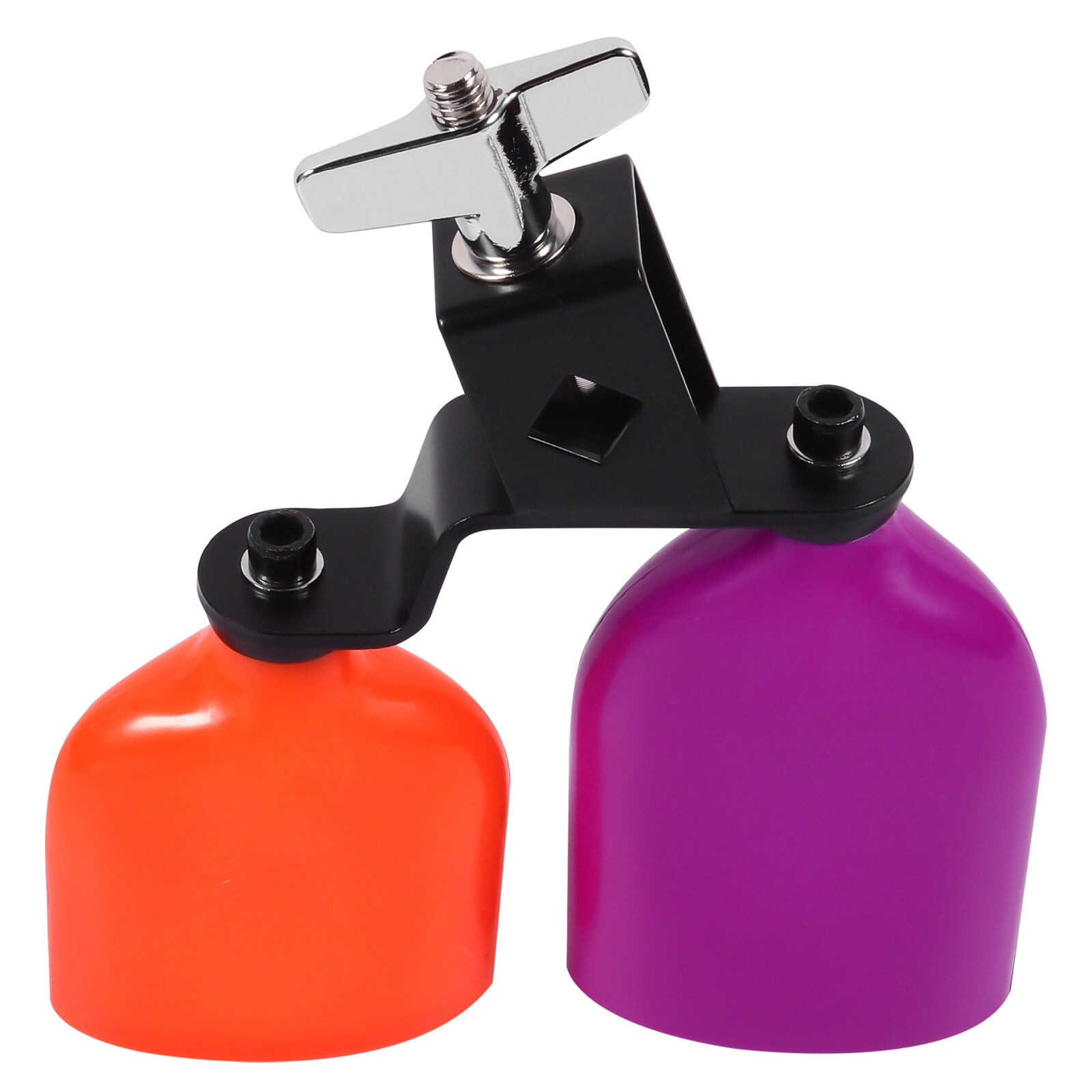 Double Mounted Cowbell High And Low Tone Cow Bell Percussion Instrument