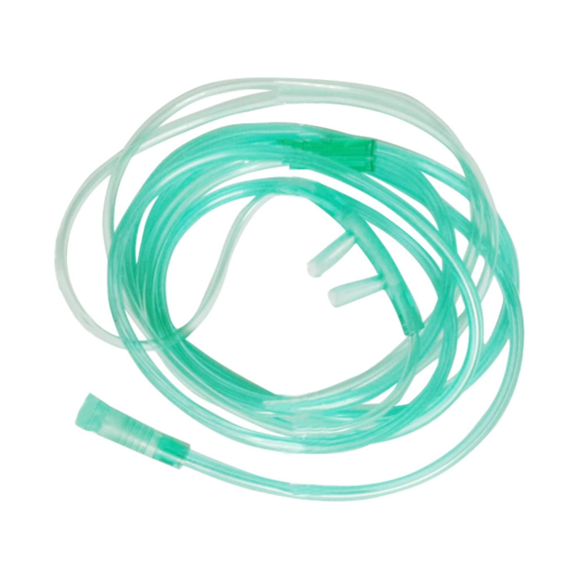 Double Nose Frame PVC Soft Material 2M Green Disposable Nasal Oxygen