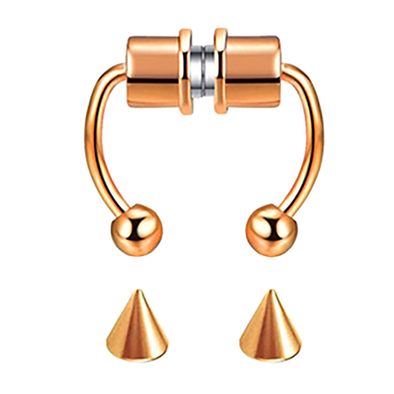 Double Nose Hoop Ring For Piercing Nose Hoop Nose Ring Hoop For Women Spiral Nose Hoop For Girls Nostril Piercing Jewelry Nose Studs L Shaped 20 Gauge Long Post Nose Stud Flat