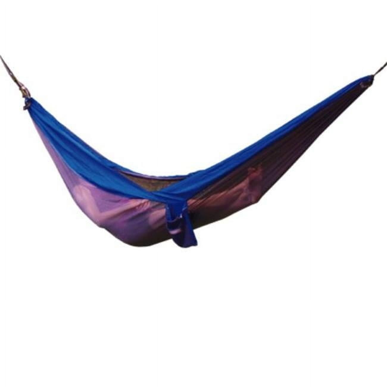 Navy and Gray Nylon Single Person Camping Hammock