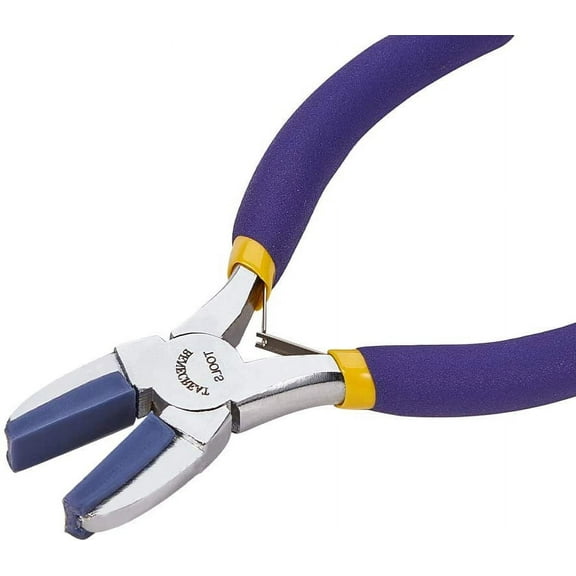 Double Nylon Jaw Pliers Wire Forming Pliers with Blue Adhesive Jaws for DIY Jewelry Making Hobby Projects (Box Joint Construction) for DIY