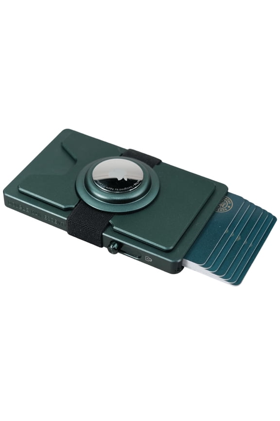 Pop-Up Wallet & Cardholder - RFID Blocking Minimalist Aluminum Wallet for Men - Slim Design, Holds Cards & Cash (British Racing Green) Y101