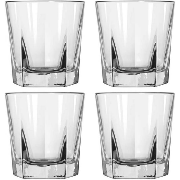 Double Old Fashioned Rocks Whiskey Scotch Glasses 12 Oz -Set of 4-heavy Base Elegant Barware Pub