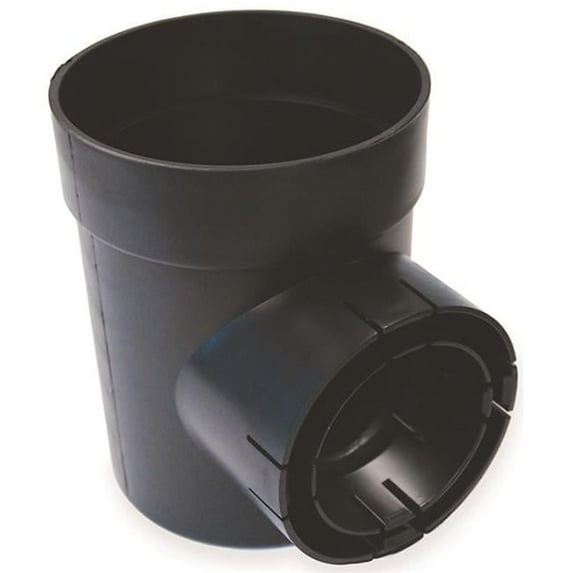 Double Outlet Catch Basin, Black - 6 in.