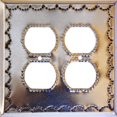 thumbnail image 1 of Double Outlet Silver Tin Switchplate, 1 of 1