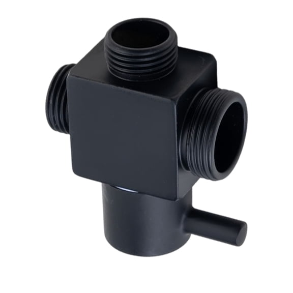 Double Output Brass Shower Diverter Adapter Erosion Resistant Showers Systems Adapters 1 In Two Outlet for Bath Systems