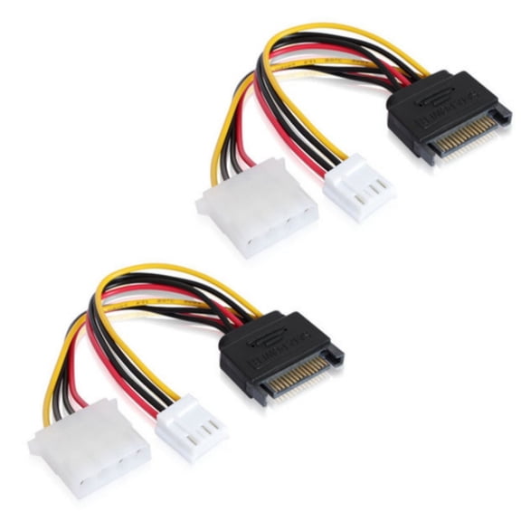Double Output SATAs Power Splitter Cable For IDEs HDDs Floppy Drive And ATXs Power Supply Units